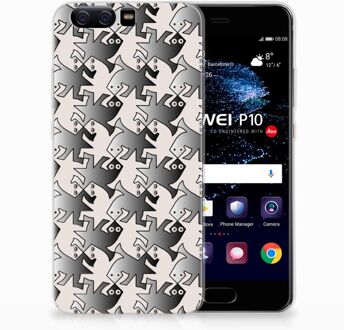 B2Ctelecom Huawei P10 Uniek TPU Hoesje Salamander Grey