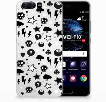 B2Ctelecom Huawei P10 Uniek TPU Hoesje Silver Punk