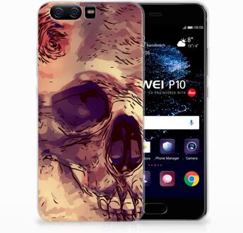 B2Ctelecom Huawei P10 Uniek TPU Hoesje Skullhead