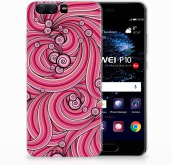 B2Ctelecom Huawei P10 Uniek TPU Hoesje Swirl Pink