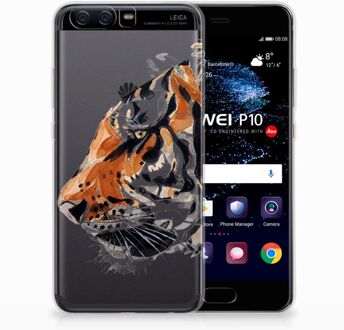 B2Ctelecom Huawei P10 Uniek TPU Hoesje Watercolor Tiger