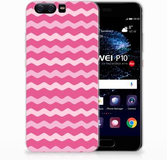 B2Ctelecom Huawei P10 Uniek TPU Hoesje Waves Pink