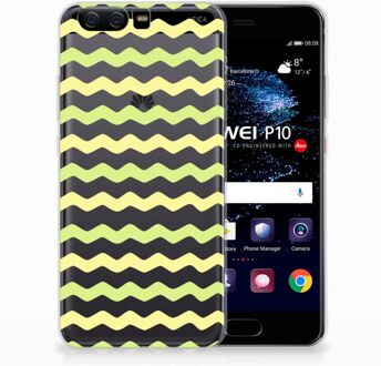 B2Ctelecom Huawei P10 Uniek TPU Hoesje Waves Yellow