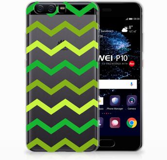 B2Ctelecom Huawei P10 Uniek TPU Hoesje Zigzag Groen