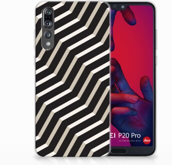 B2Ctelecom Huawei P20 Pro TPU Hoesje Abstract Zwart en Wit