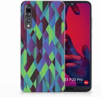 B2Ctelecom Huawei P20 Pro TPU Hoesje Design Abstract Green Blue