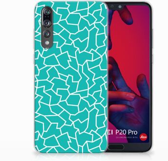 B2Ctelecom Huawei P20 Pro TPU Hoesje Design Cracks Blue