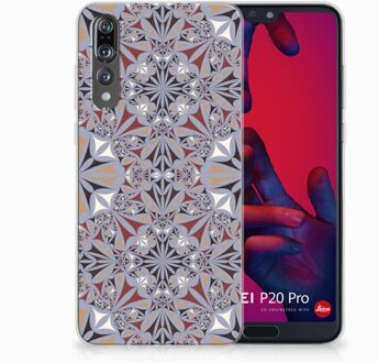 B2Ctelecom Huawei P20 Pro TPU Hoesje Design Flower Tiles