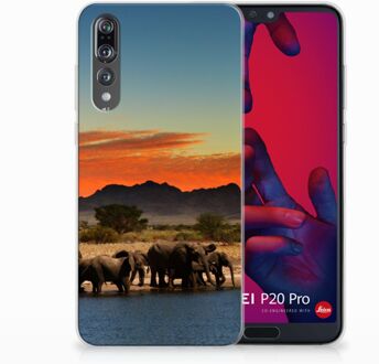 B2Ctelecom Huawei P20 Pro TPU Hoesje Design Olifanten