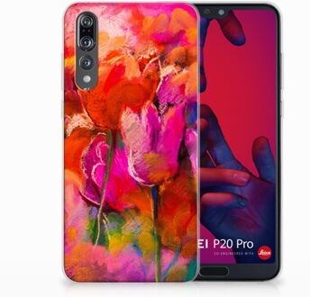 B2Ctelecom Huawei P20 Pro TPU Hoesje Design Tulpen