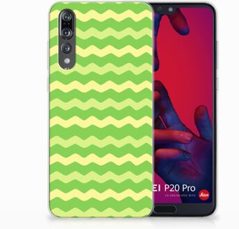 B2Ctelecom Huawei P20 Pro TPU Hoesje Design Waves Green