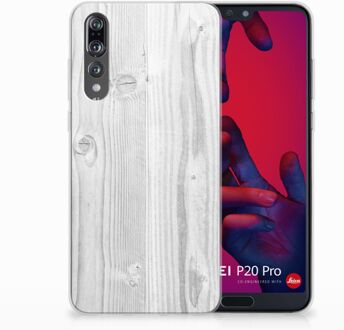 B2Ctelecom Huawei P20 Pro TPU Hoesje Design White Wood