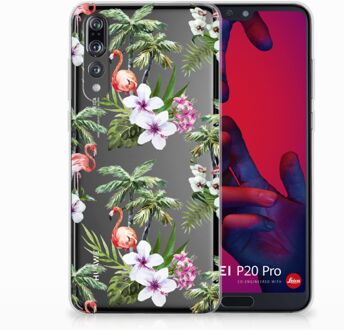 B2Ctelecom Huawei P20 Pro TPU Hoesje Flamingo Palms