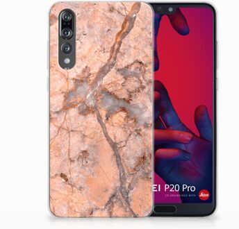 B2Ctelecom Huawei P20 Pro TPU Hoesje Marmer Oranje