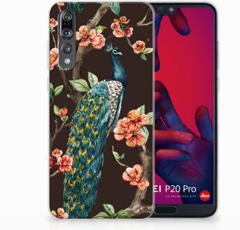 B2Ctelecom Huawei P20 Pro TPU Hoesje Pauw met Bloemen