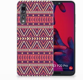 B2Ctelecom Huawei P20 Pro Uniek TPU Hoesje Aztec Purple