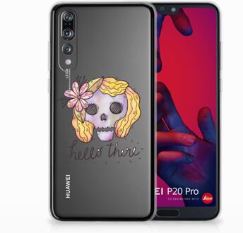 B2Ctelecom Huawei P20 Pro Uniek TPU Hoesje Boho Skull