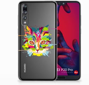 B2Ctelecom Huawei P20 Pro Uniek TPU Hoesje Cat Color