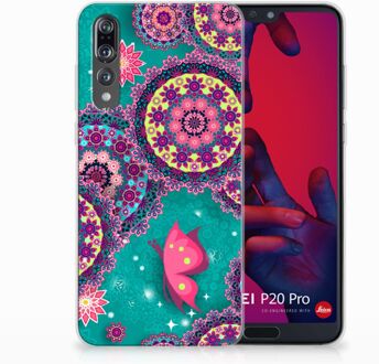 B2Ctelecom Huawei P20 Pro Uniek TPU Hoesje Cirkels en Vlinders