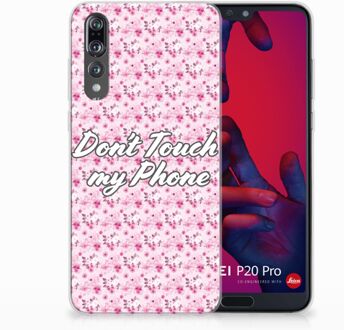 B2Ctelecom Huawei P20 Pro Uniek TPU Hoesje Flowers Pink DTMP