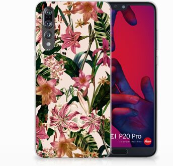 B2Ctelecom Huawei P20 Pro Uniek TPU Hoesje Flowers