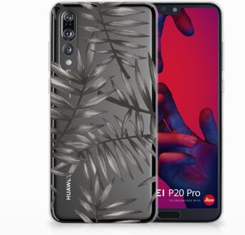 B2Ctelecom Huawei P20 Pro Uniek TPU Hoesje Leaves Grey