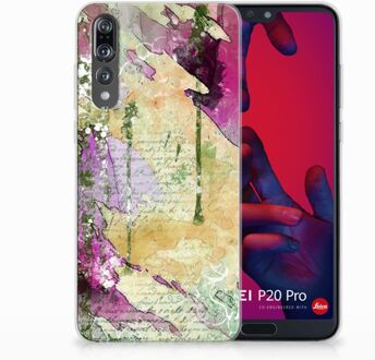 B2Ctelecom Huawei P20 Pro Uniek TPU Hoesje Letter Painting