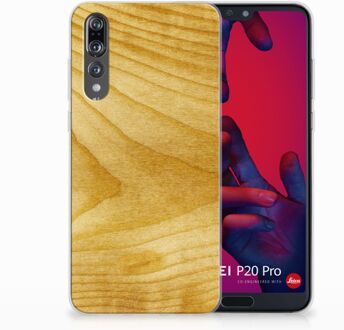 B2Ctelecom Huawei P20 Pro Uniek TPU Hoesje Licht Hout