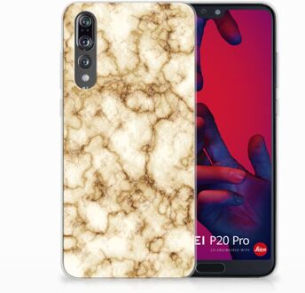 B2Ctelecom Huawei P20 Pro Uniek TPU Hoesje Marmer Goud