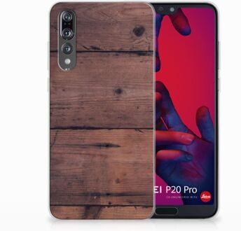 B2Ctelecom Huawei P20 Pro Uniek TPU Hoesje Old Wood