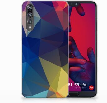 B2Ctelecom Huawei P20 Pro Uniek TPU Hoesje Polygon Dark