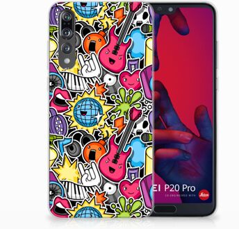 B2Ctelecom Huawei P20 Pro Uniek TPU Hoesje Punk Rock