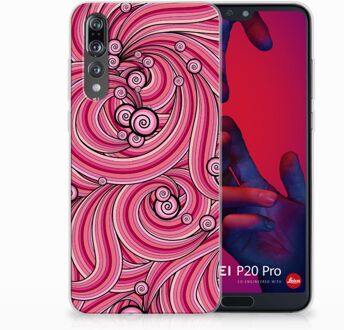 B2Ctelecom Huawei P20 Pro Uniek TPU Hoesje Swirl Pink