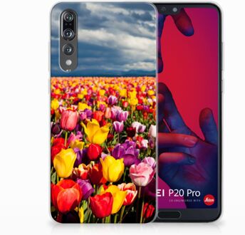 B2Ctelecom Huawei P20 Pro Uniek TPU Hoesje Tulpen