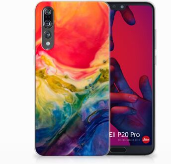 B2Ctelecom Huawei P20 Pro Uniek TPU Hoesje Watercolor Dark