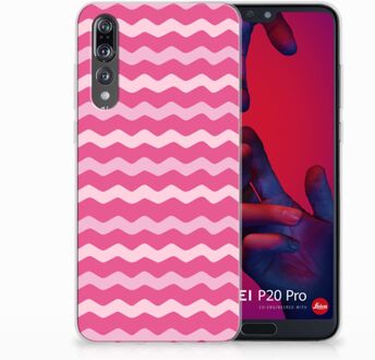 B2Ctelecom Huawei P20 Pro Uniek TPU Hoesje Waves Pink