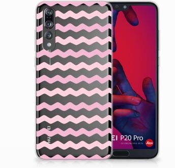 B2Ctelecom Huawei P20 Pro Uniek TPU Hoesje Waves Roze