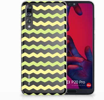 B2Ctelecom Huawei P20 Pro Uniek TPU Hoesje Waves Yellow