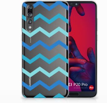 B2Ctelecom Huawei P20 Pro Uniek TPU Hoesje Zigzag Blauw