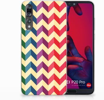 B2Ctelecom Huawei P20 Pro Uniek TPU Hoesje Zigzag Color