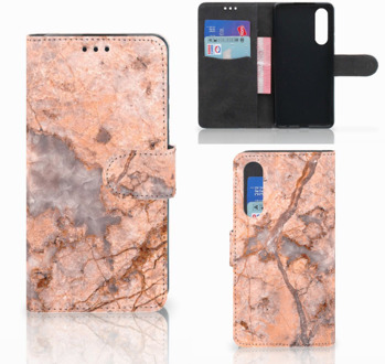 B2Ctelecom Huawei P30 Boekhoesje Design Marmer Oranje