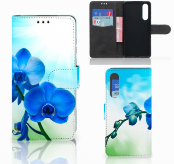 B2Ctelecom Huawei P30 Boekhoesje Design Orchidee Blauw