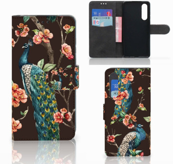 B2Ctelecom Huawei P30 Boekhoesje Design Pauw met Bloemen