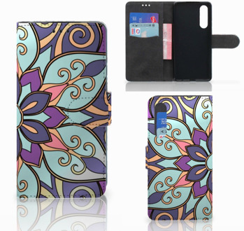 B2Ctelecom Huawei P30 Boekhoesje Design Purple Flower