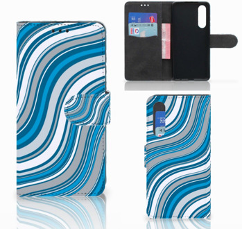 B2Ctelecom Huawei P30 Boekhoesje Design Waves Blue