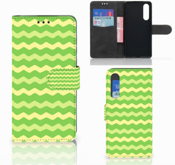 B2Ctelecom Huawei P30 Boekhoesje Design Waves Green