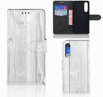 B2Ctelecom Huawei P30 Boekhoesje Design White Wood