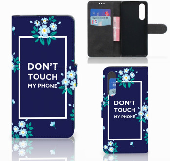 B2Ctelecom Huawei P30 Boekhoesje Flowers Blue DTMP