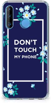 B2Ctelecom Huawei P30 Lite Anti Shock Case Flowers Blue DTMP