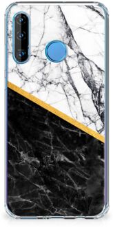 B2Ctelecom Huawei P30 Lite Anti-Shock Hoesje Marble White Black